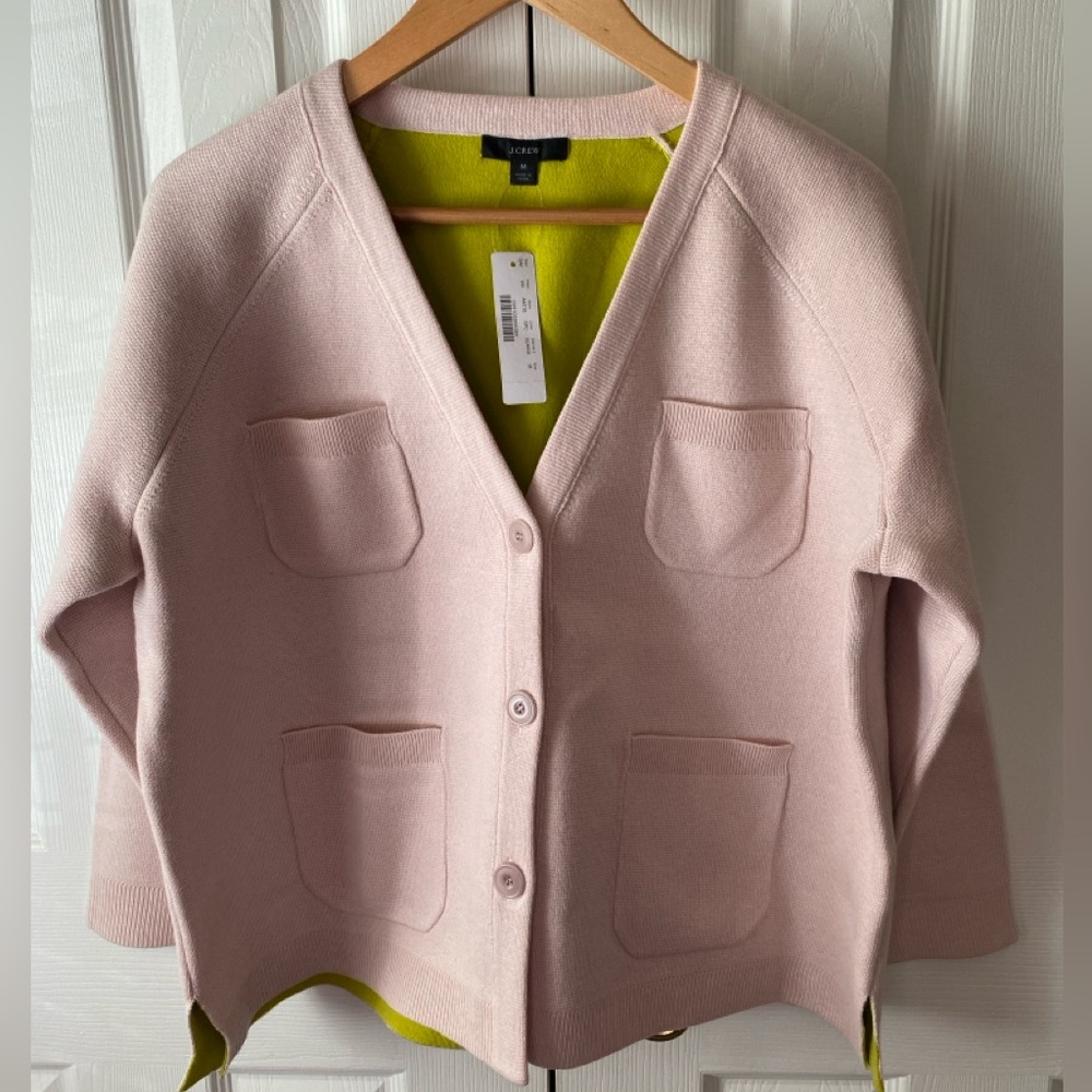 J. Crew Pink Cardigan Sweater